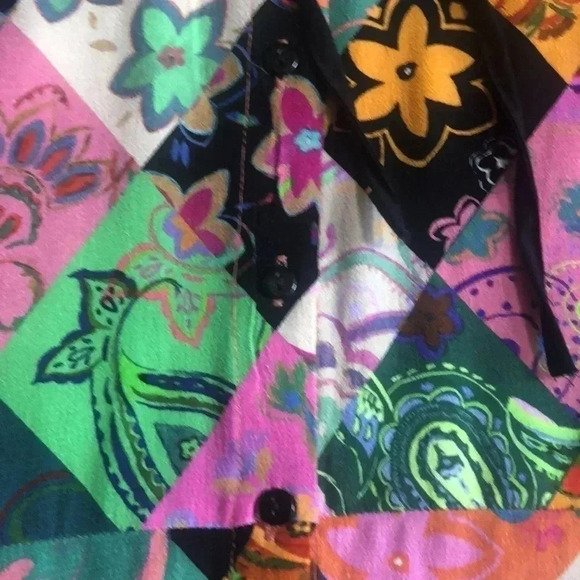 Nasty Gal Paisley Patch Printed Skater Dress Sz 10 New with tags - Picture 6 of 11